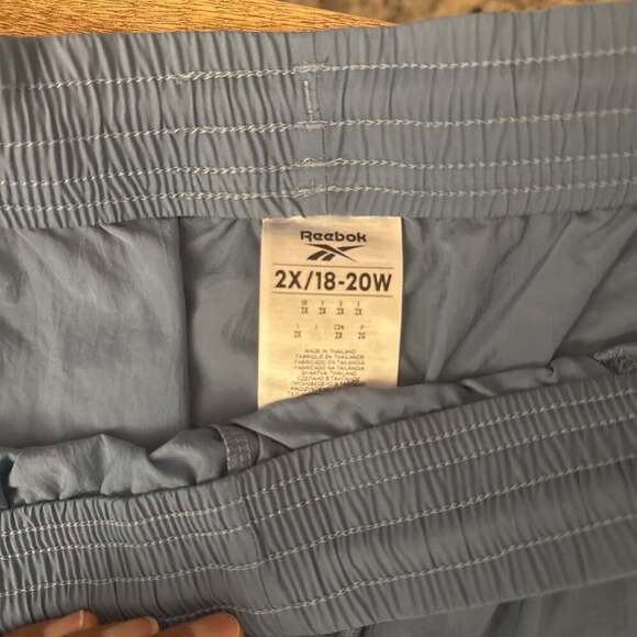 Reebok Plus Size Pull-On Logo Woven Track Pants - - Picture 2 of 3